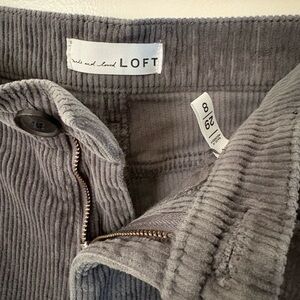 LOFT Charcoal Corduroy Trousers